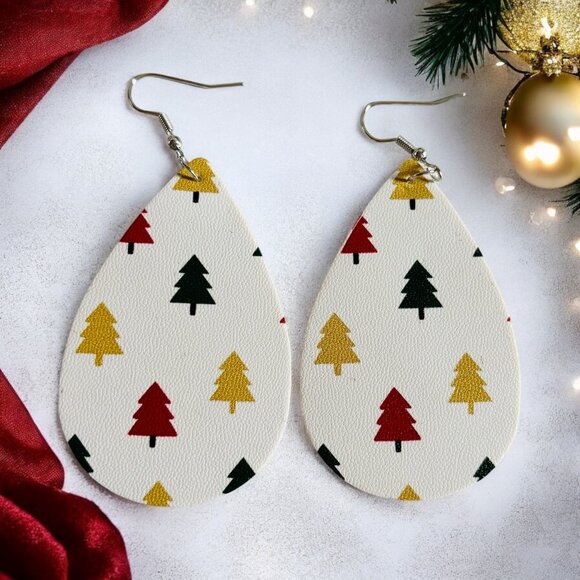 Colorful Trees Teardrop Earring - Picture 4 of 4